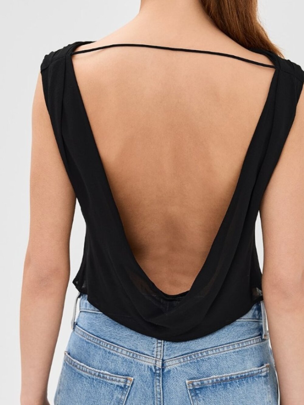 NWT Reformation Ezra Top Black Size 2